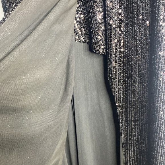 Jonathan Simkhai Black Sequined Plunge Lace Draped Gown NWT - Picture 14 of 14